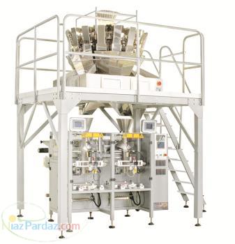 دستگاه بسته بندی پیلوپکی عمودی دو قلو برای بسته بندی چیپس بسته بندی چای بسته بندی سبزیجات خشک