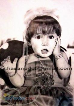 نقاشی سیاه قلم وحید