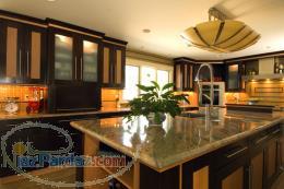 ست کامل کابينت هايگلاس اپن دار با کانتر طرح پاسارگاد با هود ديجيتال و سينک