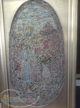 فروش تابلوفرش نایاب دیوان حافظ با بافت ابریشم