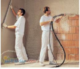 سفید کاری گچ کاری با دستگاه سیمان پلیمری9122330267 