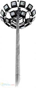 روشنايي فضاي باز شهري با برجهای روشنایی تلسکوپی