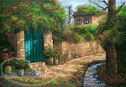 نخ و نقشه کامپیوتری تابلو فرش تبریزی