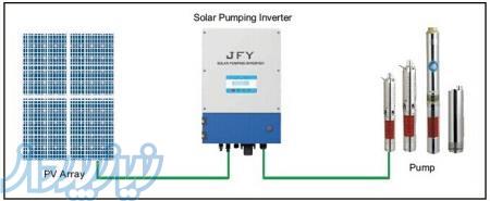 پمپ آب خورشیدی سه فاز (3 7کیلووات 5اسب بخار)2اینچ 53متر عمق آبدهی 14متر مکعب درساعت(همراه پنل)