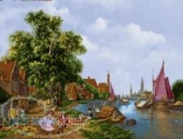 فروش تابلو فرش دهکده ساحلی