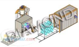 رنگ پودری کوره پخت رنگ کابین پاشش آبشار رنگ سایکلون