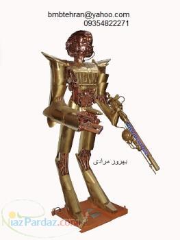 دکوری مجسمه فلزی روبات