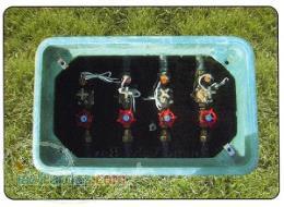 آبپاش هانتر و جعبه شیر برقی