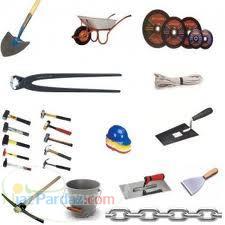 تخته بنایی ایرانی و روسی- بشکه بنایی - نردبان چوبی - قالب بتون - رابیتس - توری - فرغون - ایزوگام 