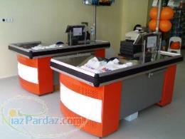میز صندوق فروشگاهی چک اوت میز ریل دار