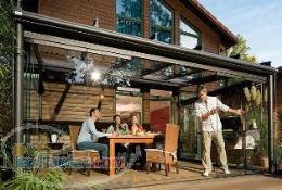 سقف متحرک شیشه های جمع شونده سیستم بالکنی سیستم تجاری