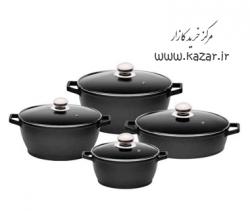 سرویس 8 پارچه چدن کاندید با درب پیرکس  - تهران