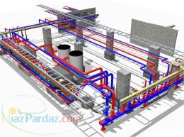 تهیه نقشه ازبیلت تاسیسات مکانیکی و موتورخانه 