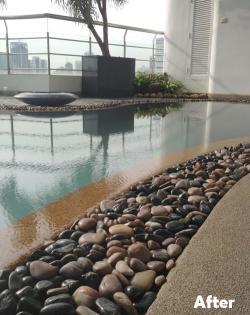 همه نوع و رنگ سنگ های تزئینی قلوه ای روف گاردن و ابنما  - تهران