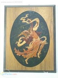 تابلو معرق چوب برجسته طرح مینیاتور(رقص دختر) 