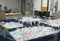 پوشال سفید ضایعات کاغذ