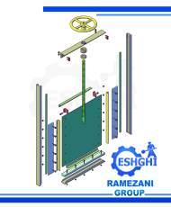 دریچه کشویی کانال   دریچه فرمانی کنترل سه طرف اب بند 