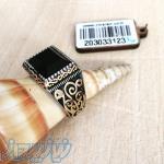 انگشتر نقره مردانه با عقیق مشکی