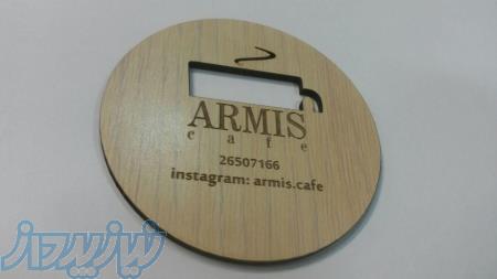 زیر لیوان چوبی تبلیغاتی