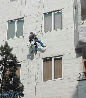 پیچ ورولپلاک سنگ نما بدون داربست نماشویی باطناب