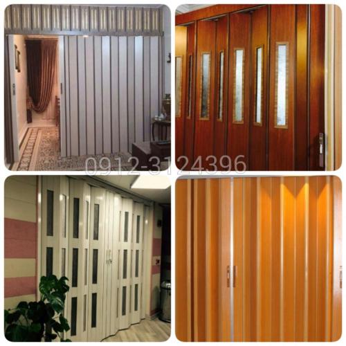 درب اکاردئونی چوبی pvc و mdf  - تهران